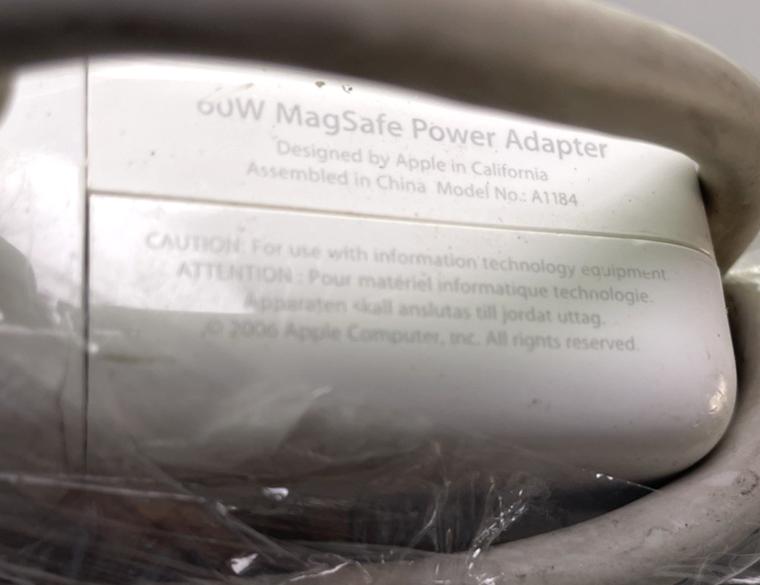 OEM Apple 60W MagSafe1 Adapter For MacBook Pro Power Charger A1184           A00