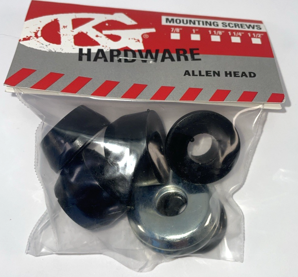 Grind King Truck Bushings Standard Conical Cushions Medium 90a w Washers BLACK