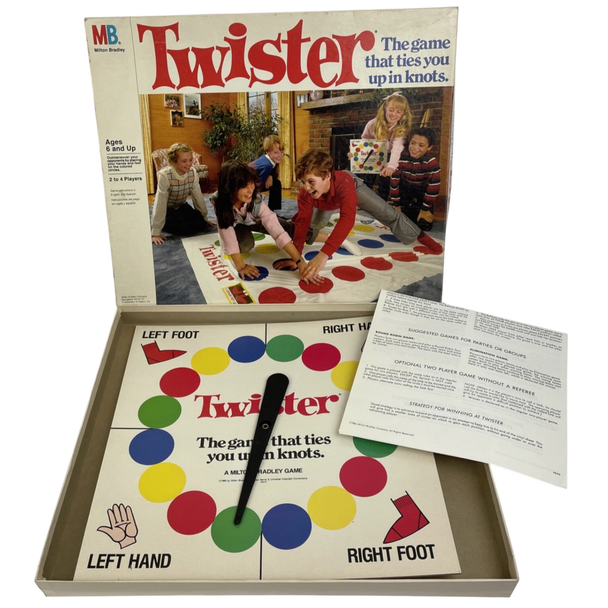 Vintage Twister Milton Bradley 4645 Game USA -  1986 Game that Ties You in Knots