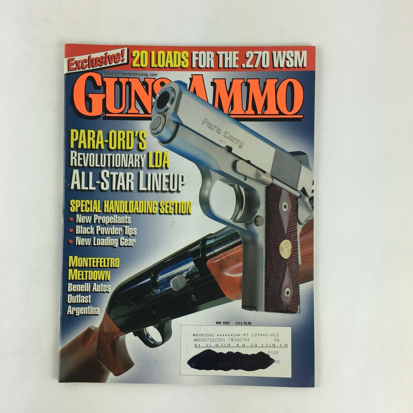 May 2002 Guns&Ammo Magazines Para-Ord's Revolutionary LDA New Propellants 
