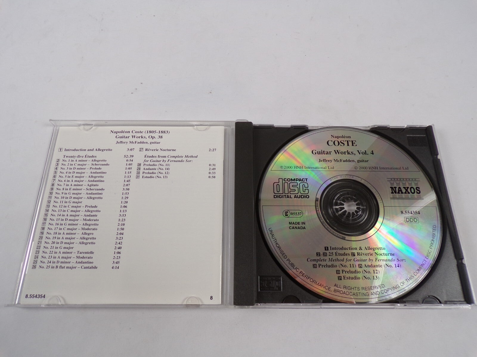 Napoleon Coste Guitar Works Jeffrey Mcfadden Guitar CD#43