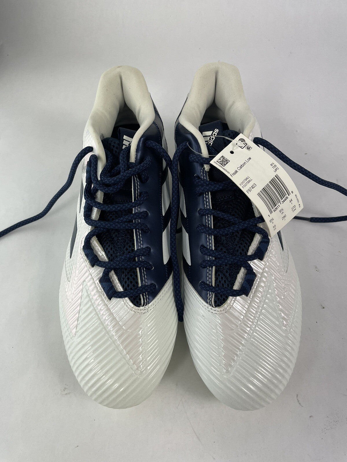 New Men's Adidas Freak X Carbon Low Football Cleats Size 10 Blue/White 3 Stripe