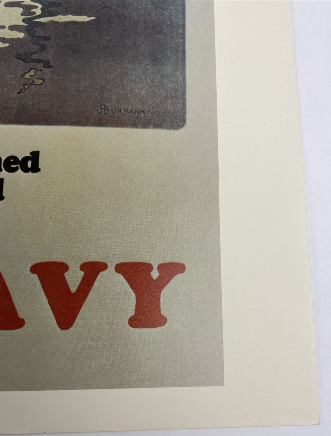 Vtg " Join The Navy " Poster 20" x 16" U.S. Government Recruiting Media - LOOK