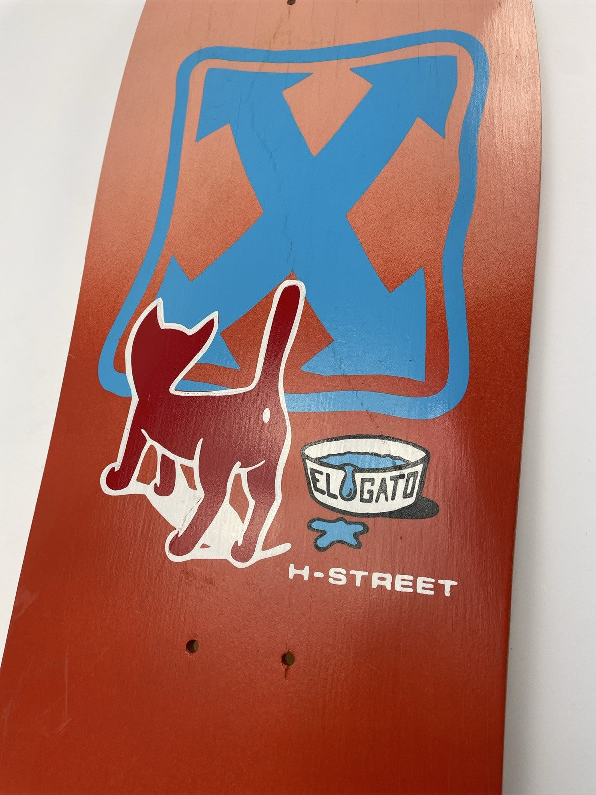 H-STREET Eddie ^El Gato Elguera^  Kitty Reissue Skateboard 80s Wood Hell Concave