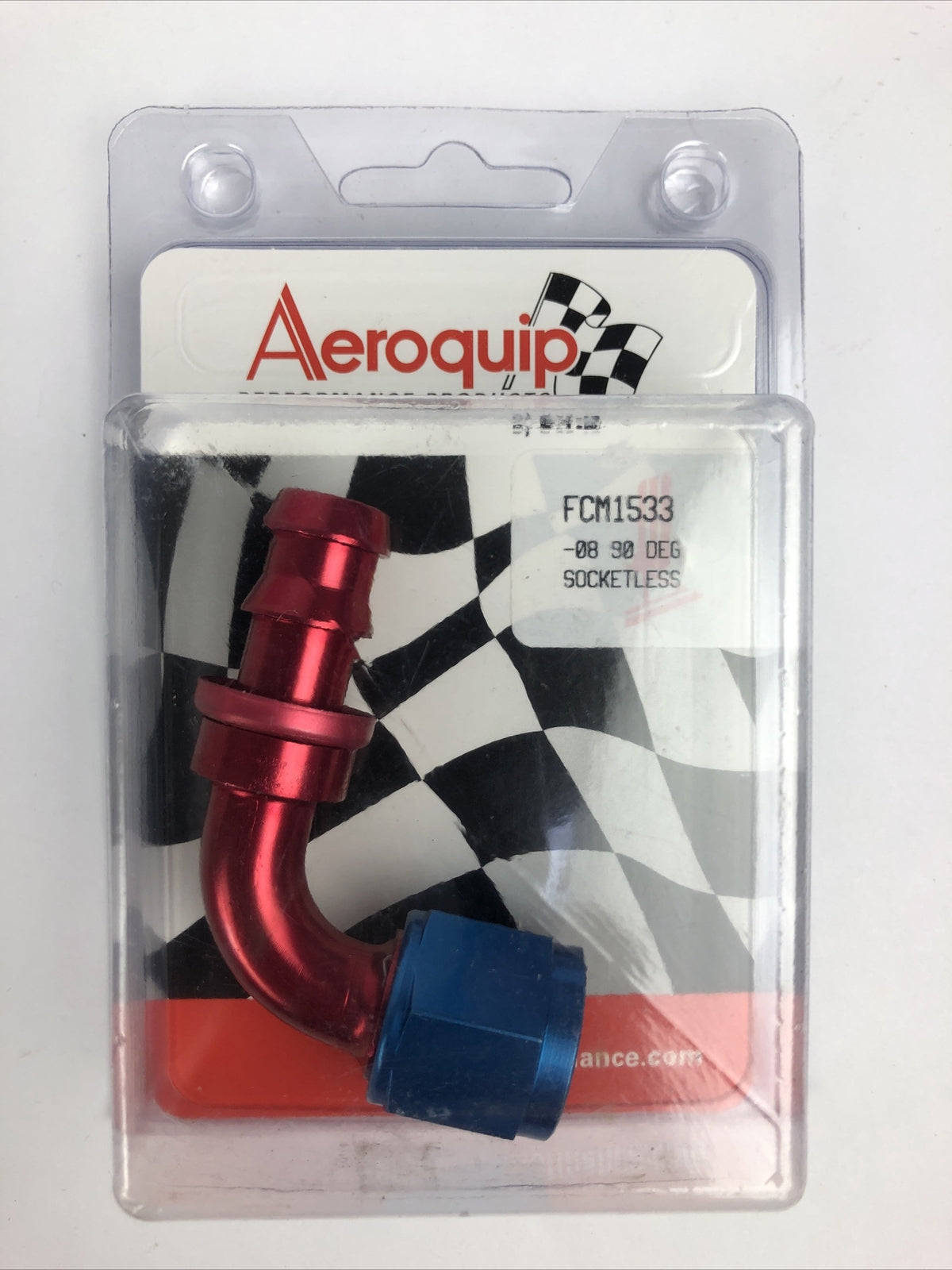 Eaton Aeroquip FCM1533 Socket-less Hose Fitting 90 deg. Elbow Aluminum - 08 AN