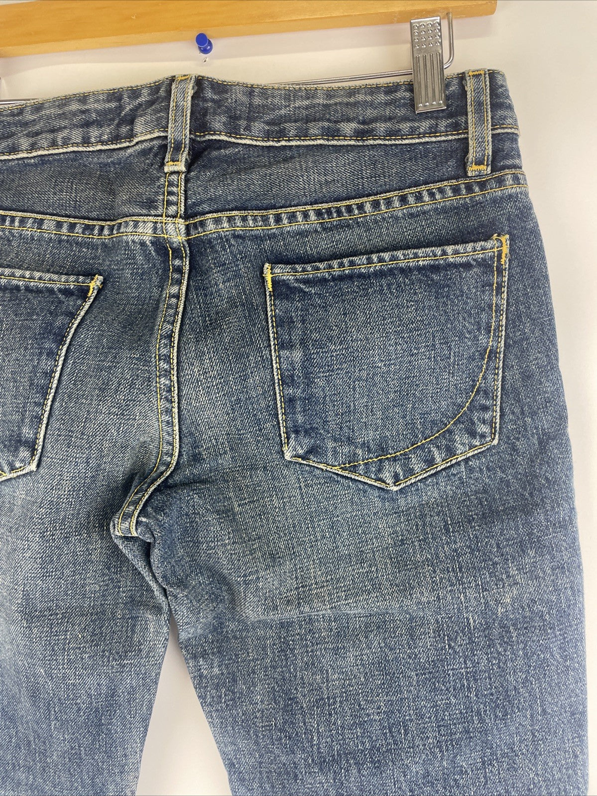 Paper Denim & Cloth 68900 Med Wash Women's Denim Jeans Sz 25 Y2K Distressed Worn