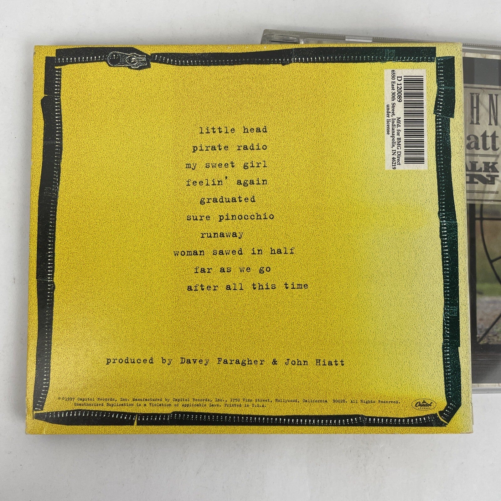 2 x John Hiatt Audio CD Lot - Walk On 1995 Capitol Records - Little Head 1997