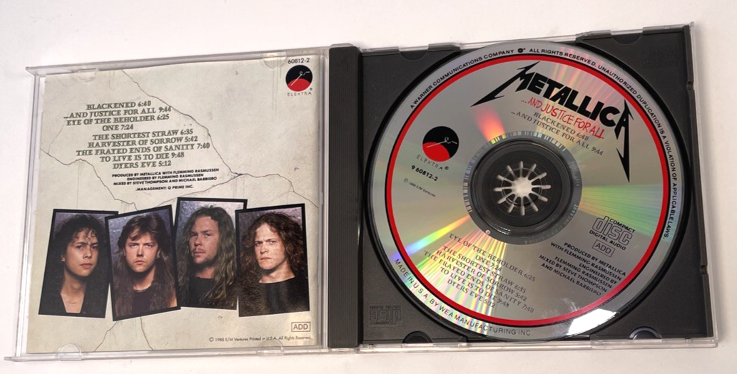 Metallica ...And Justice for All CD 1988 Elektra - 9 60812-2 [ORGINAL PRESS] #45