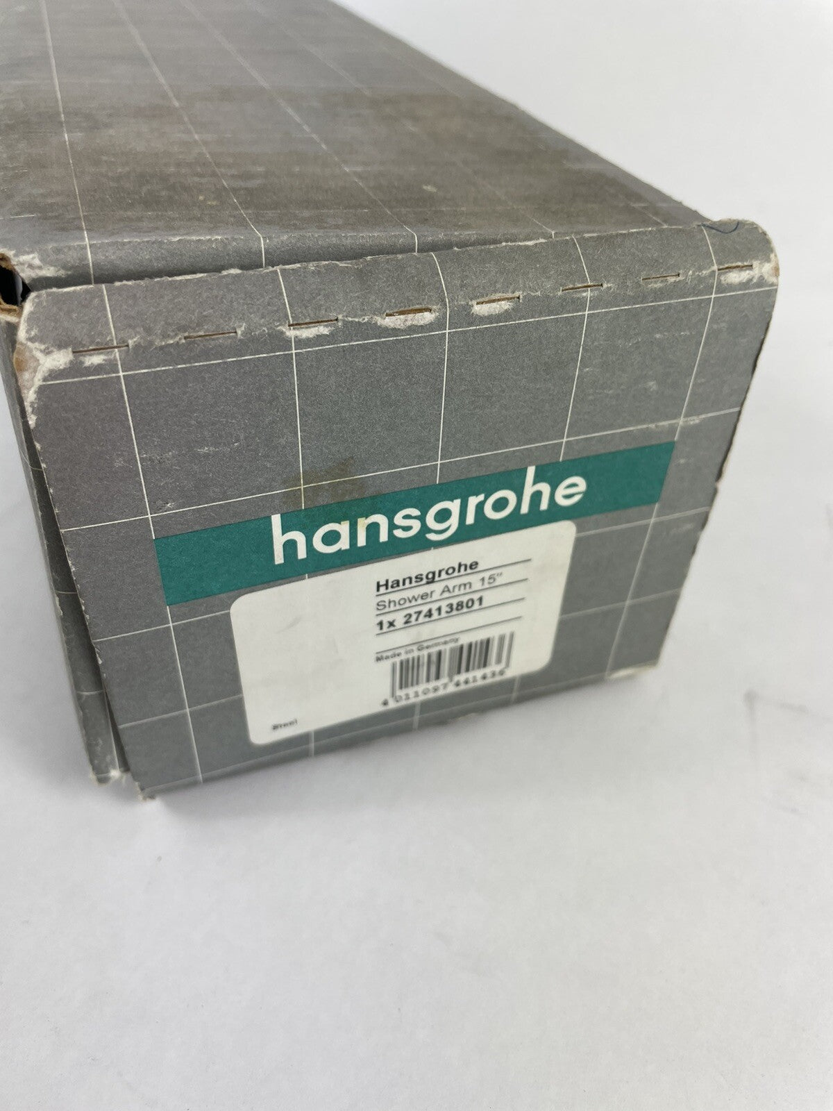Hansgrohe 27413801 15 inch brushed steel shower arm