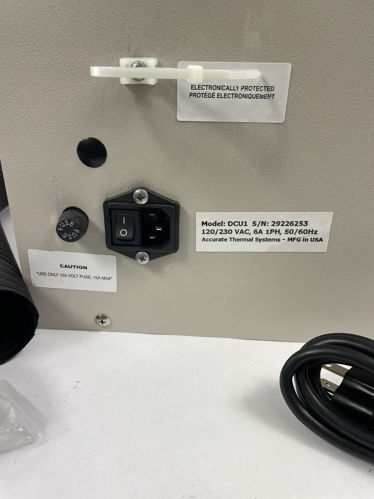 Accurate Thermal Systems DCU1 HEPA Air Filtration System Unit