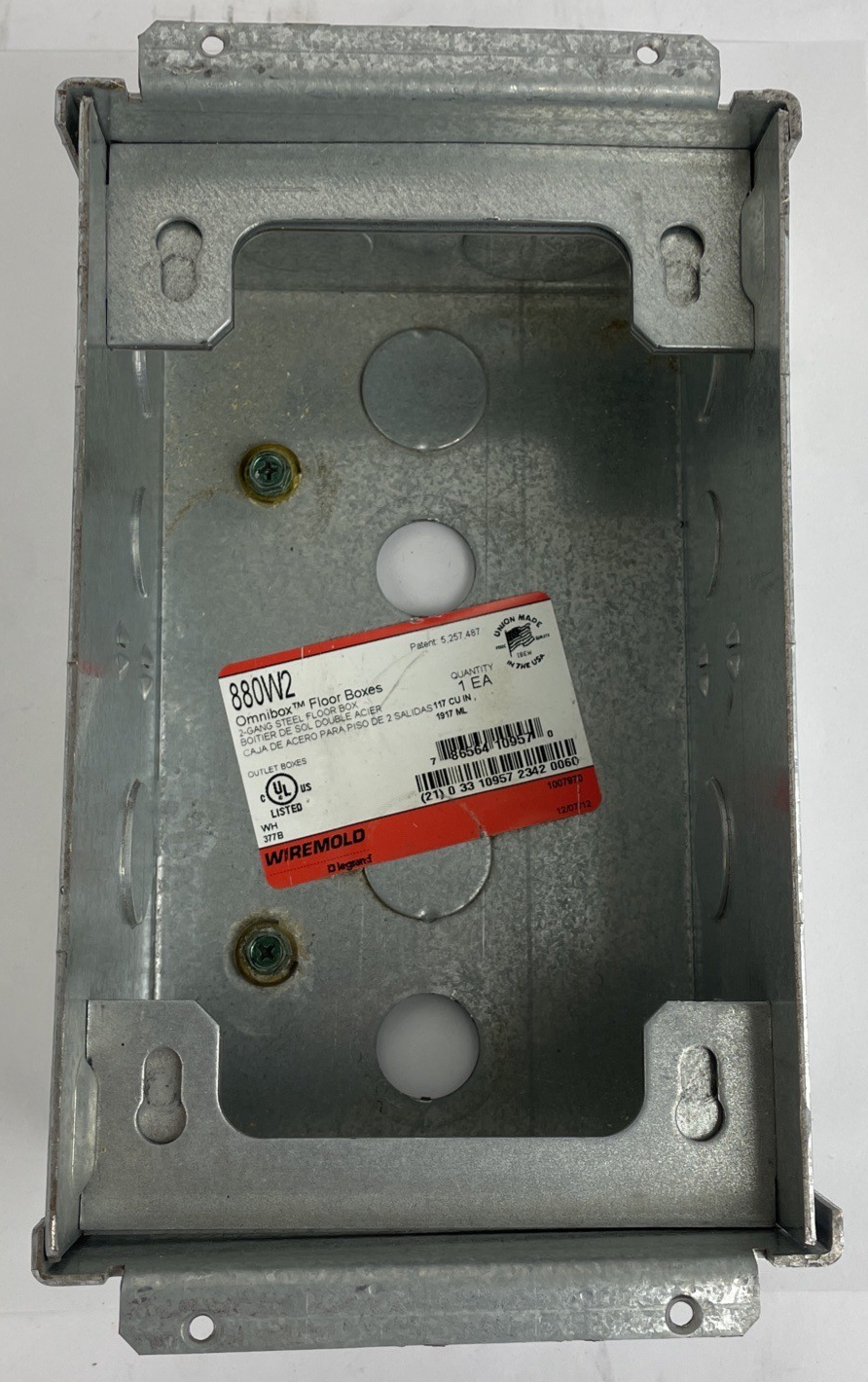 OEM Legrand Wiremold 880W2 2-Gang Steel Floor Box Omnibox U.S.A. Made