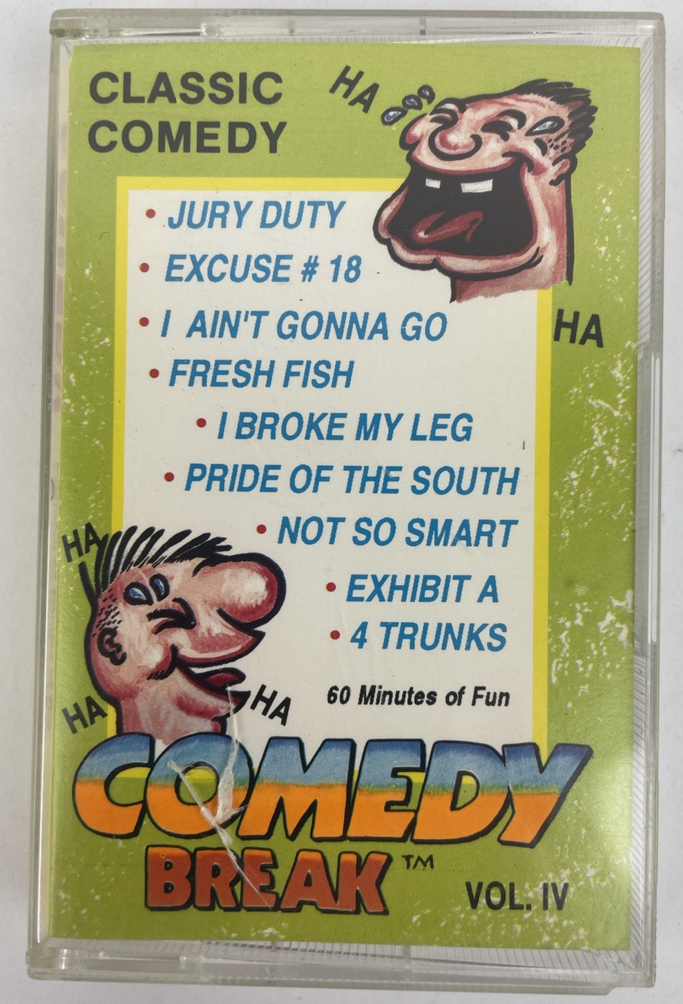 COMEDY BREAK Volume IV 4 Cassette 1991 Tape VINTAGE 60 Minutes Of Fun CLASSIC