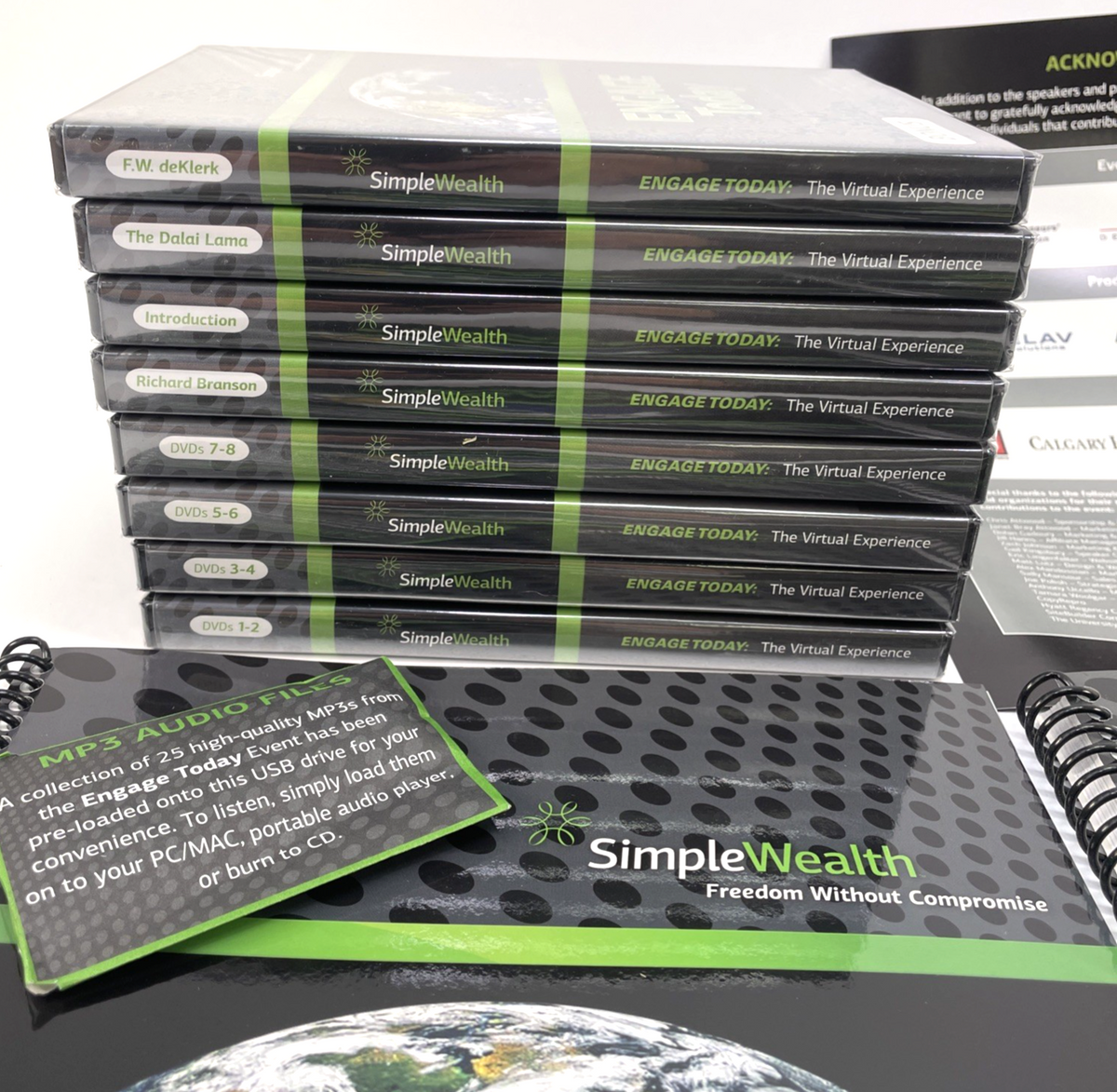 The Virtual Experience Simple Wealth ENGAGE TODAY 8 DVD Full Set Course Pack NEW