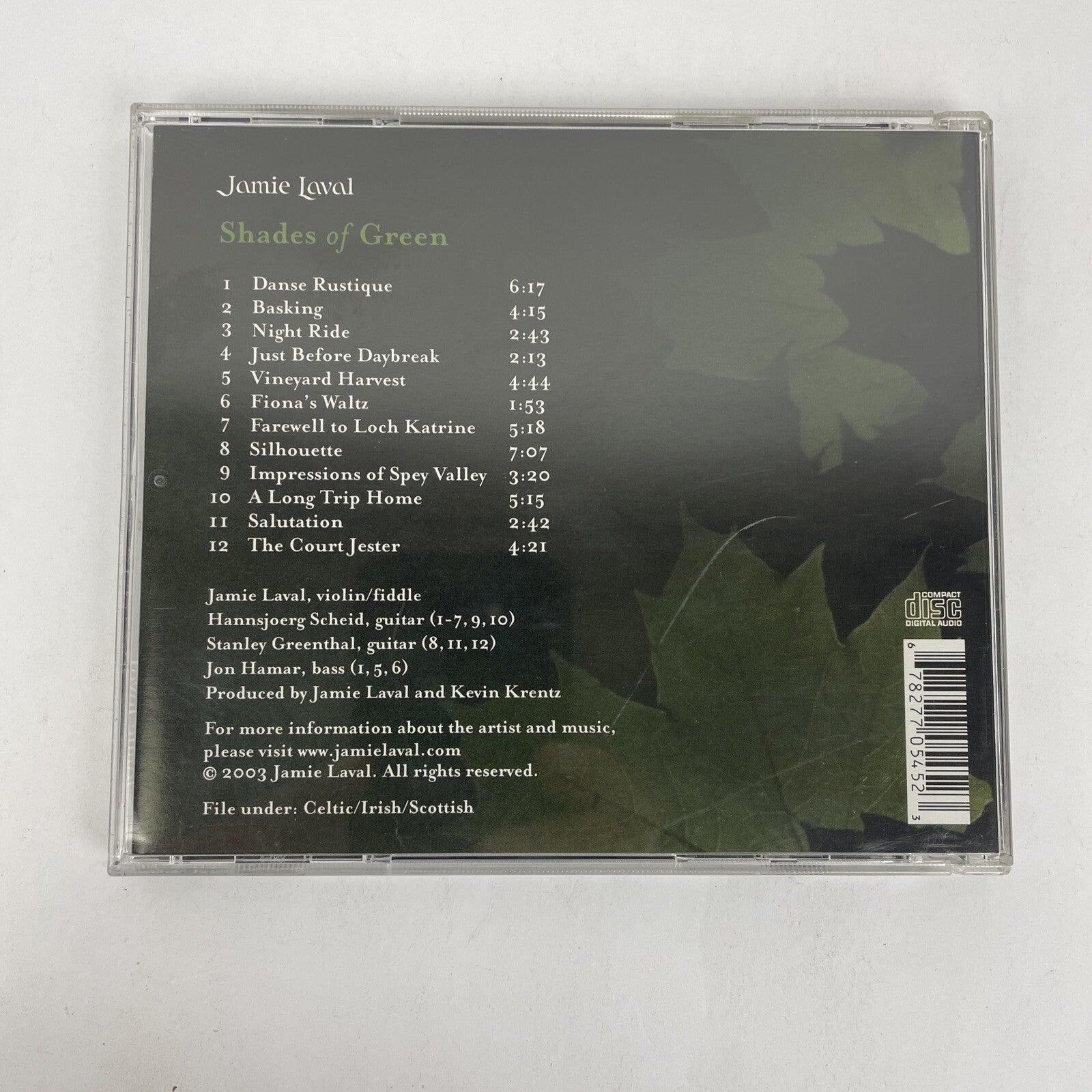Shades of Green - Digital Audio CD By Jamie Laval - 2003 J.L. Records - L