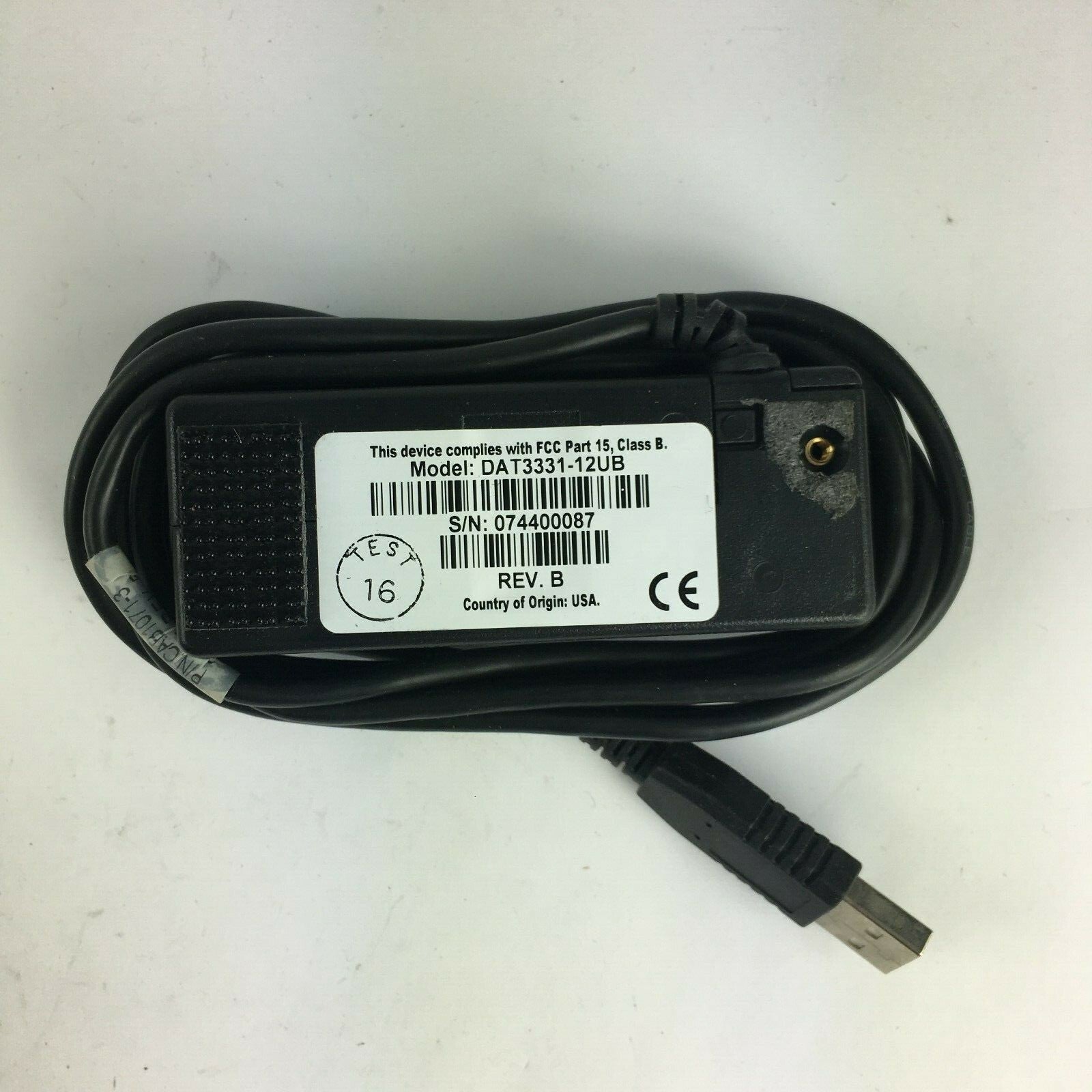 Genuine IDTECH Class B DAT3331-12UB S/N 074400087 USB Magnetic Card Reader A5