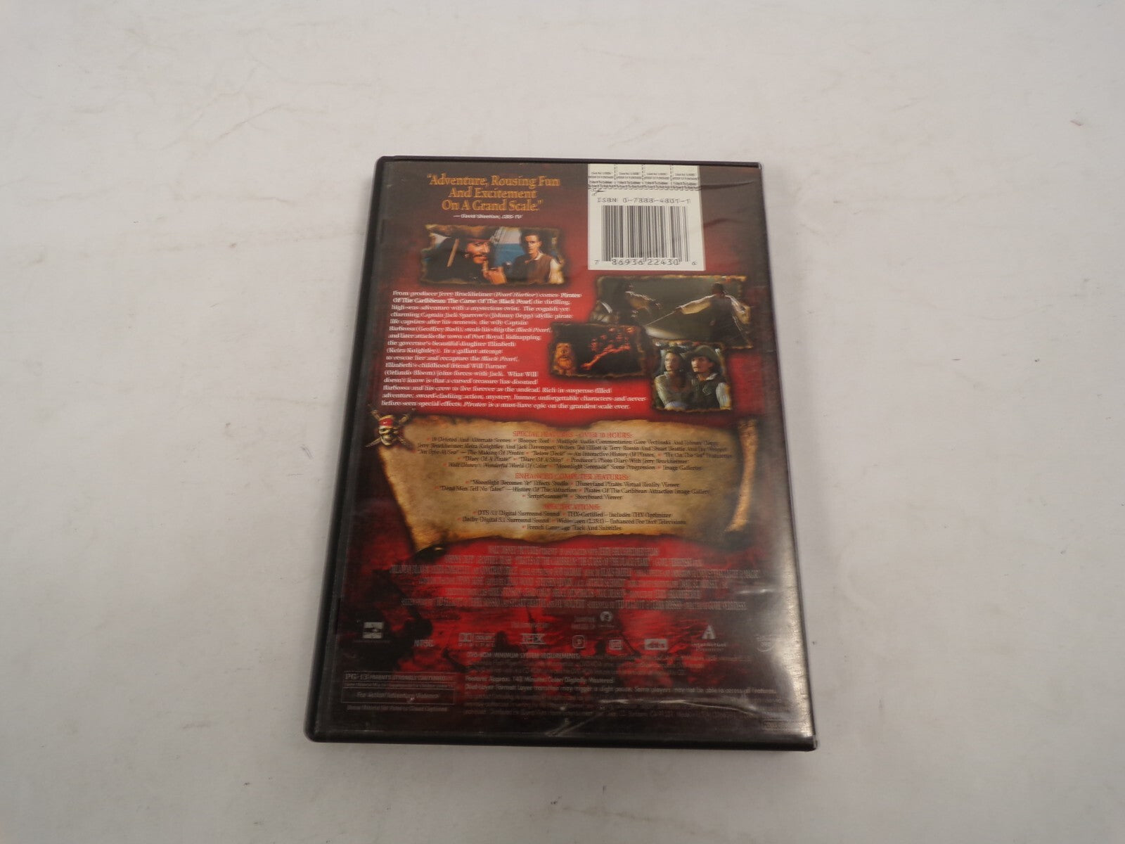 Pirates of the Caribbean The Curse Of The Black Pearl Johny Depp DVD Movies