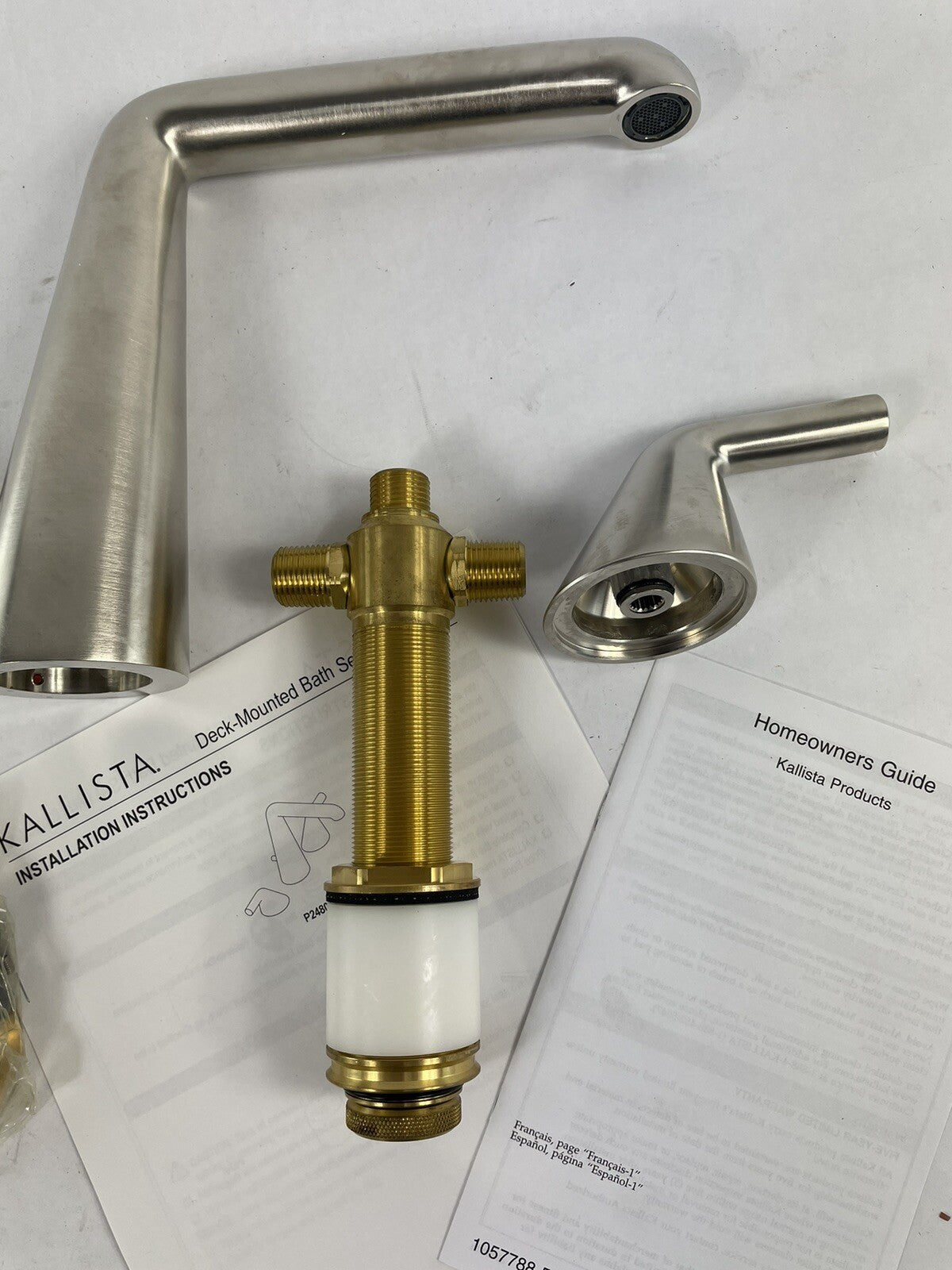 Kallista Taper Deck Mounted Roman Tub Filler Brushed Nickel P24803-LV-AG
