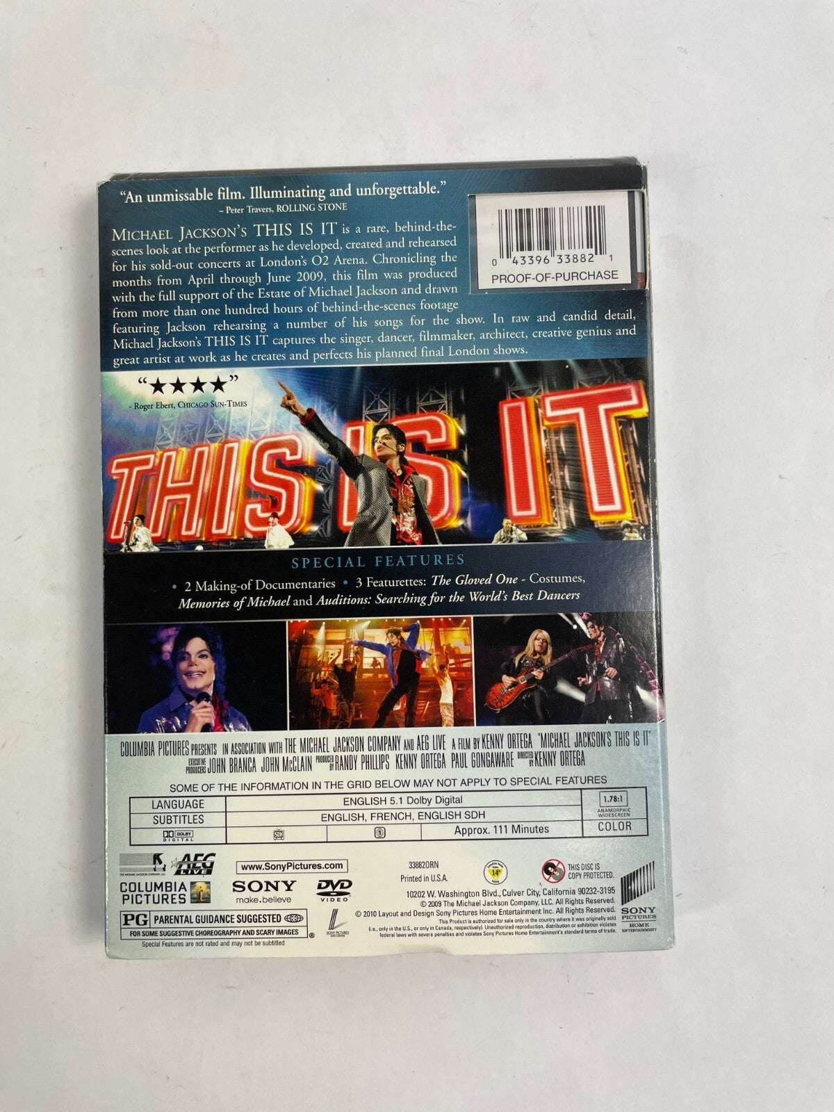 Michael Jackson's This Isit Discover The Man You Never Knw DVD Movie