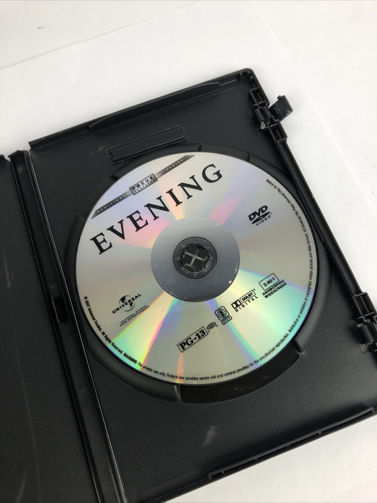 Evening - DVD - VERY GOOD Meryl Streep Glenn Close  FSTSHP