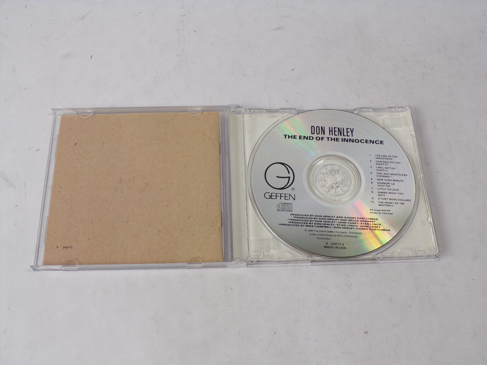 Don Henley The End Of The Innocence How Bad Do You Want It! I Will Not Go CD#62