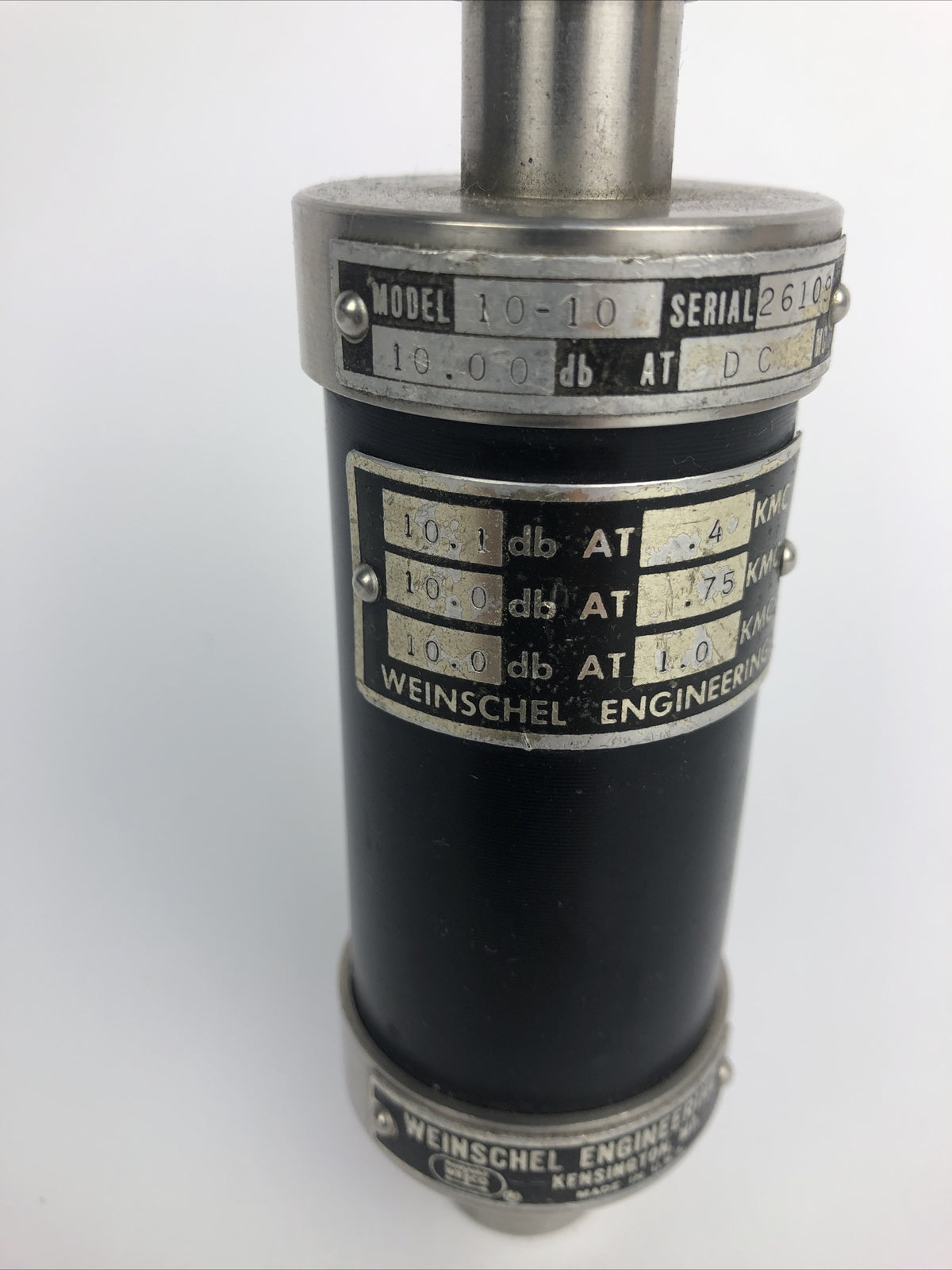 Weinschel Engineering Bandpass Filter Model 10-10 Made in the U.S.A. - Free Ship
