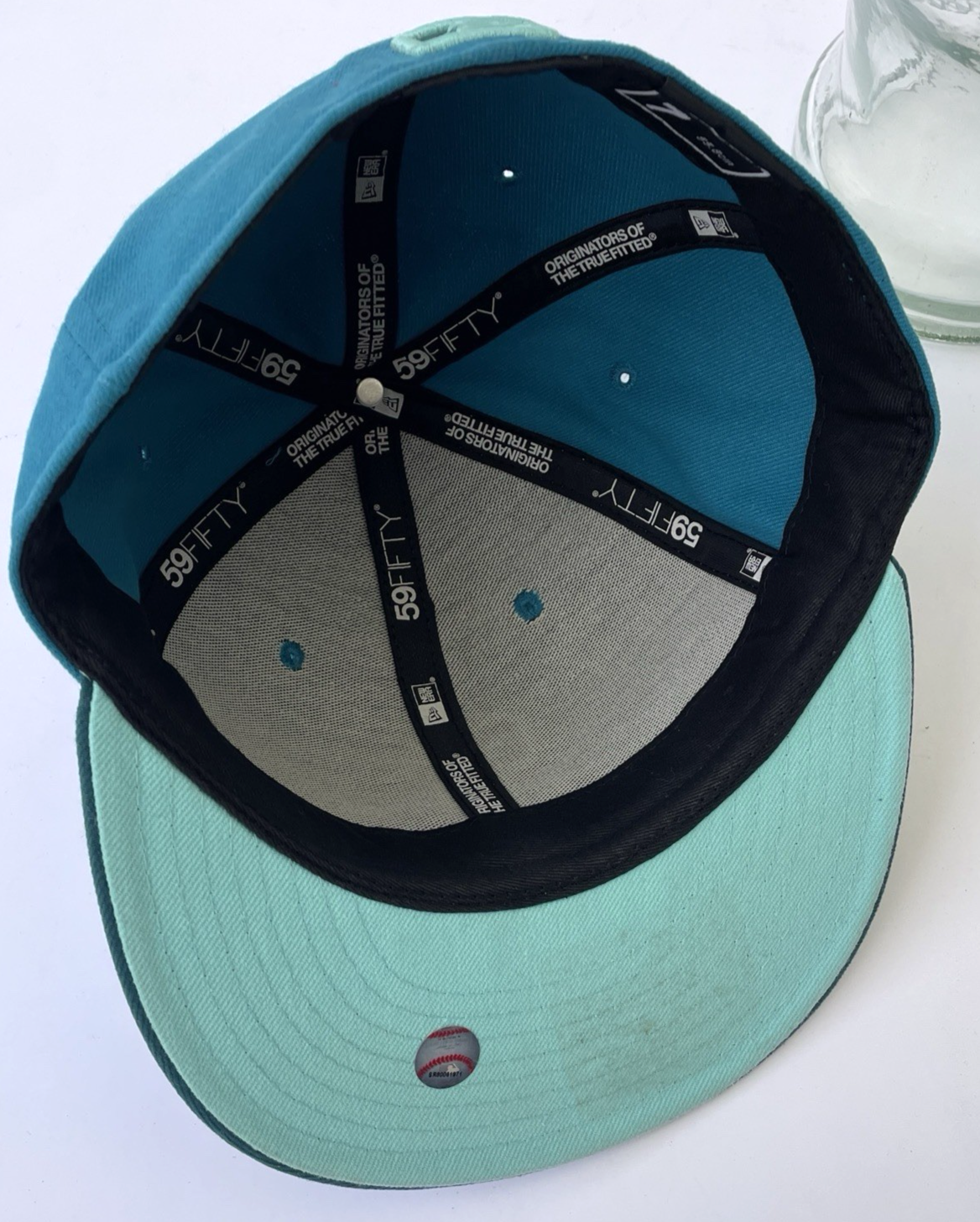 NEW ERA 59FIFTY SAN FRANCISCO GIANTS FITTED HAT SIZE 7 Turquoise Aqua Blue NWOT