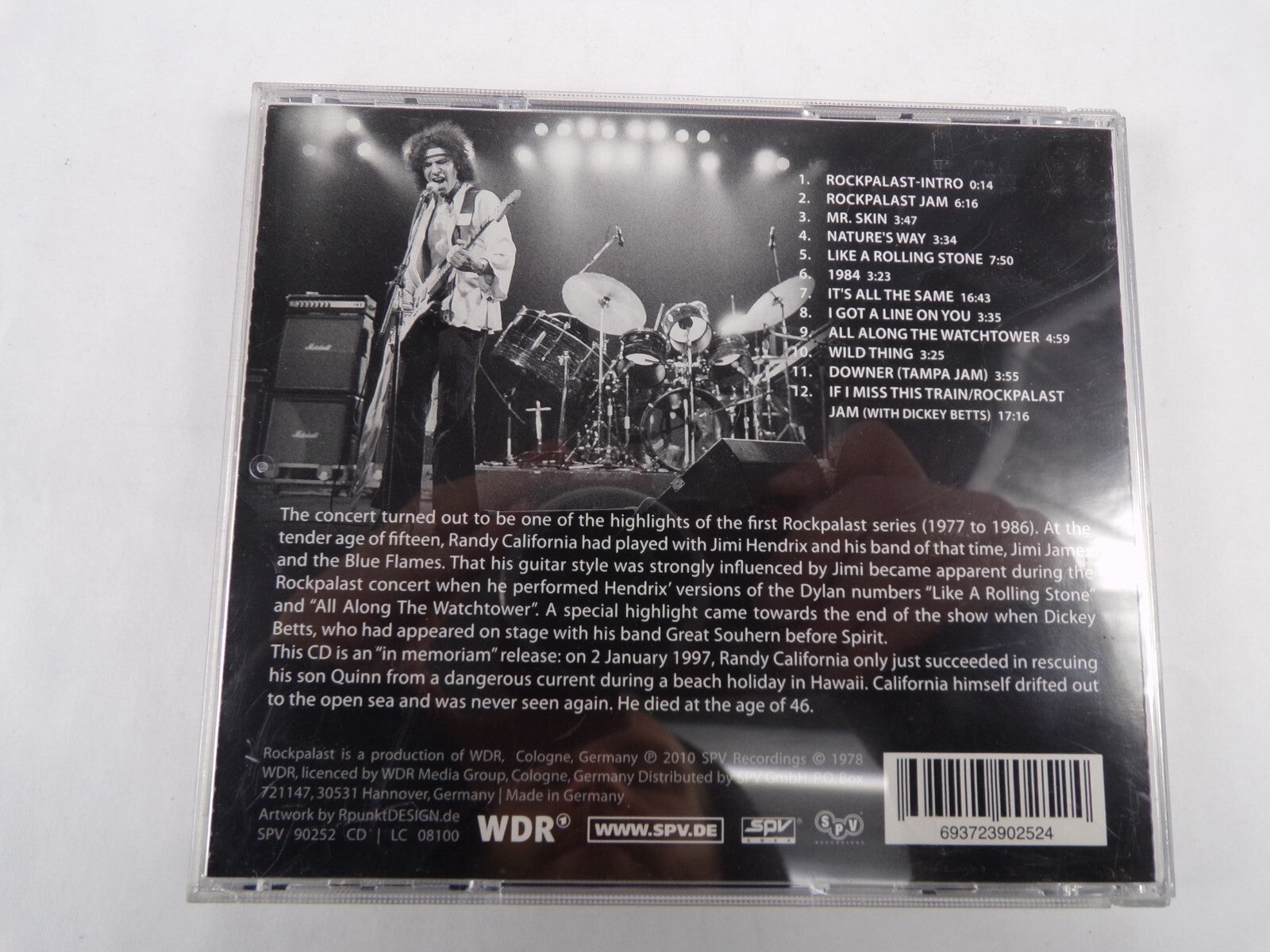 Spirit Rockpalast Intro Rockpalast Jam Mr Skin Natures Way Like A Rolling CD#55
