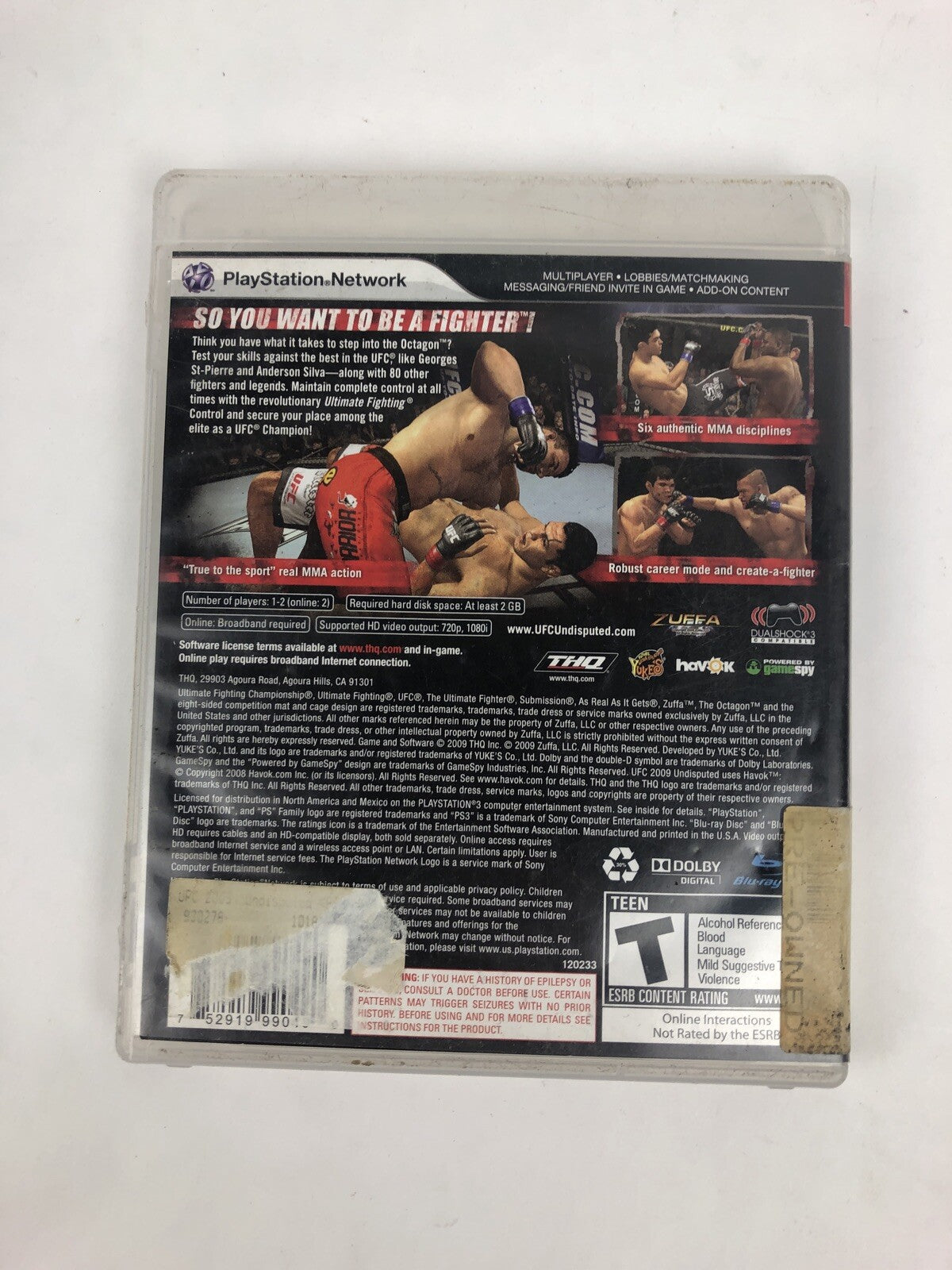 UFC Undisputed 2009 (Sony PlayStation 3, 2009) PS3 * FSTSHP