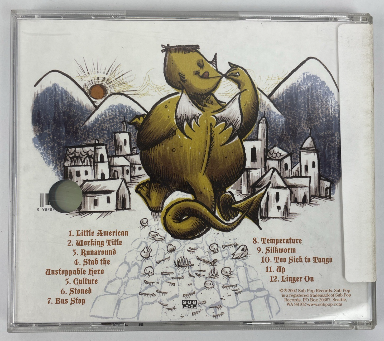 ARLO - STAB THE UNSTOPPABLE HERO CD 2002 SUB POP RECORDS Mint Disc Promo Copy #3