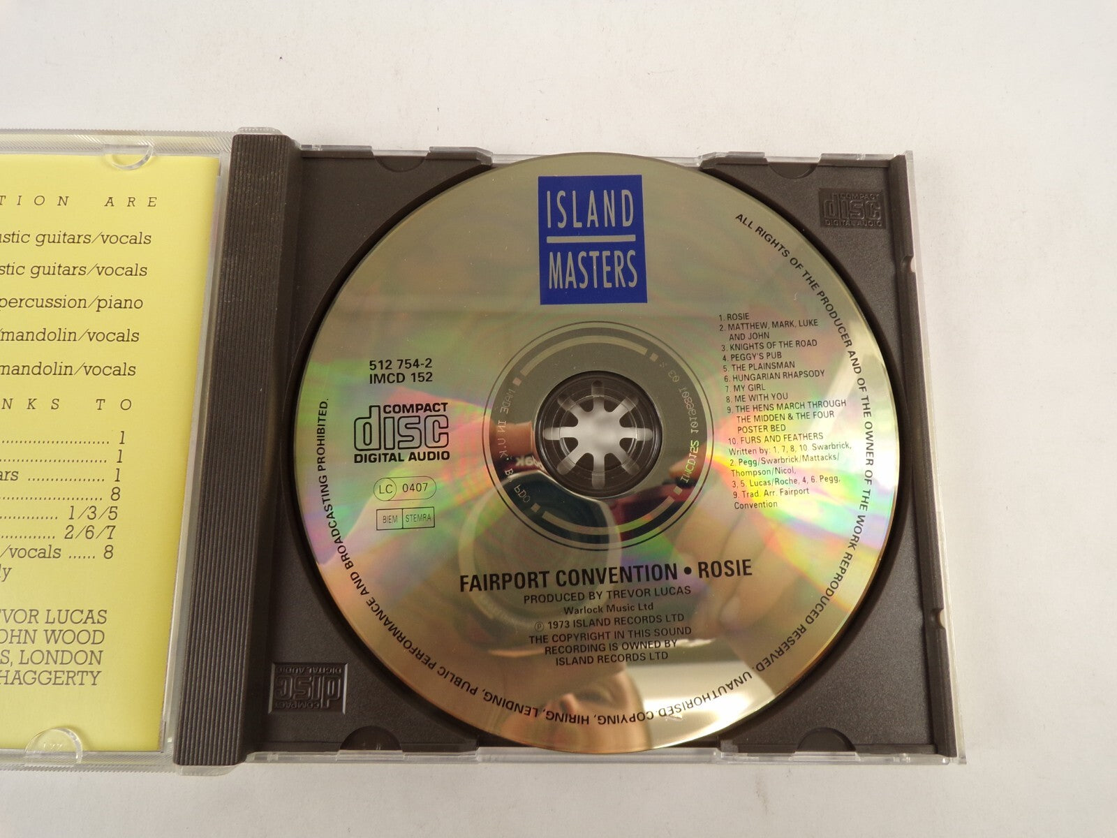 Fairport Convention Rosie Knights Of The Road The Plainsman My Girl CD#52