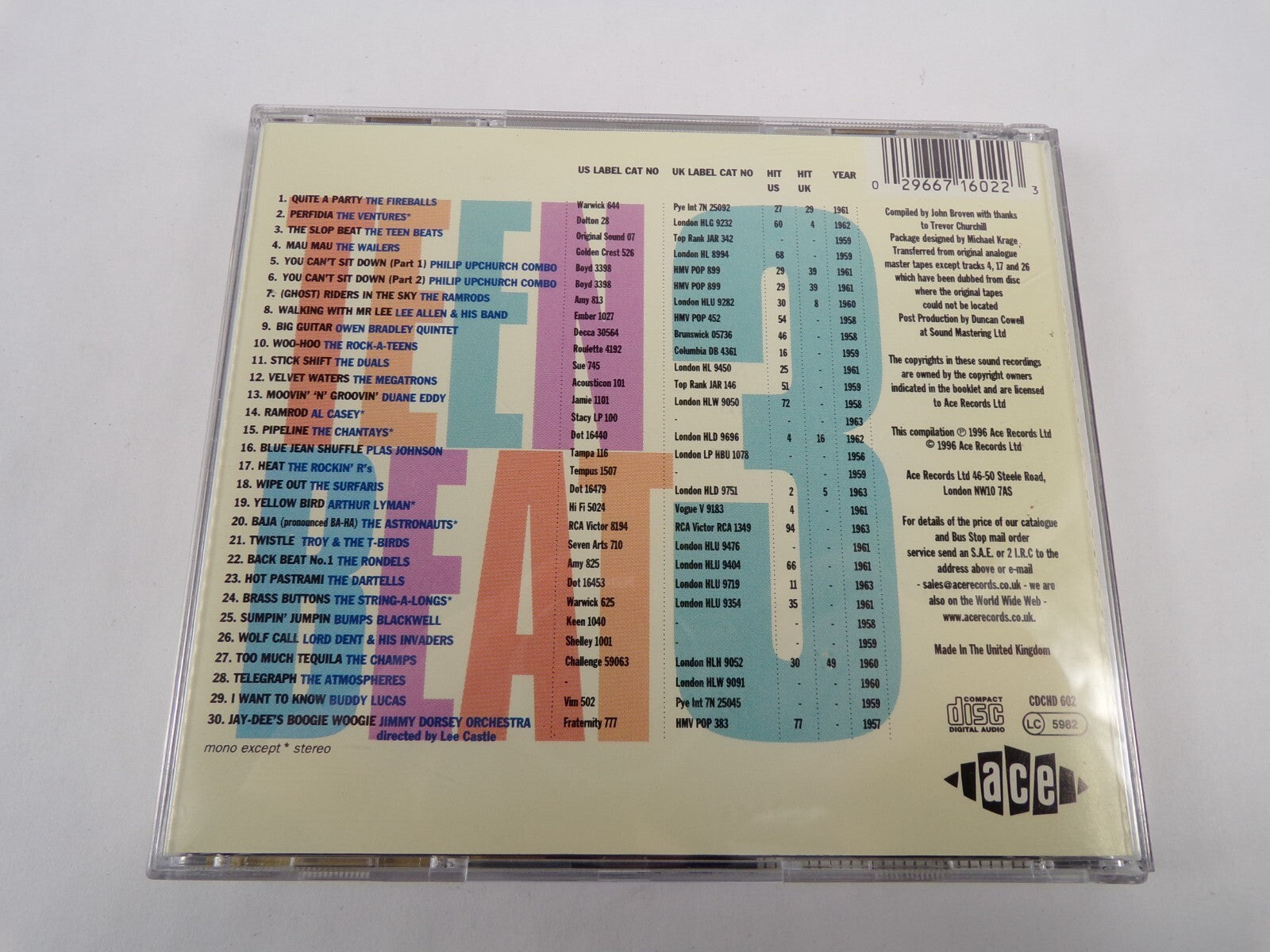 Various Teen Beat 3 Cdchd 602 Quite A Party PerfidiA The Slop Beat Mau Mau CD#60