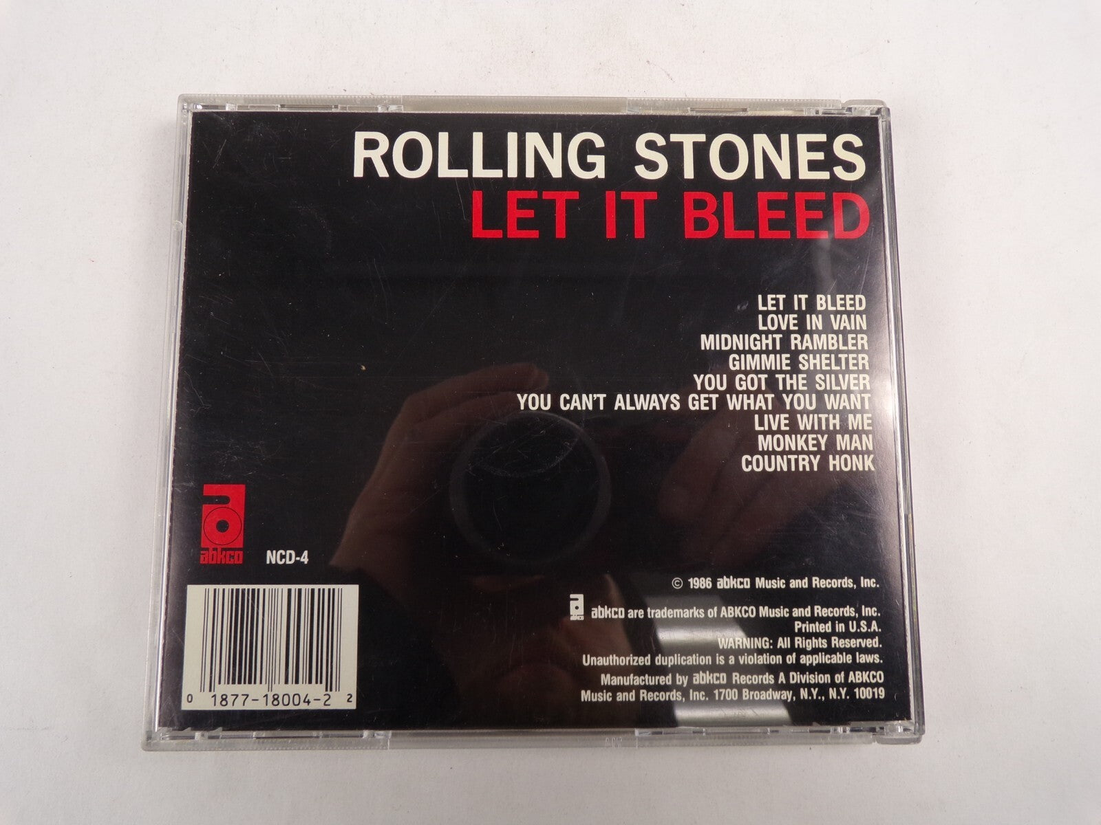 Rolling Stones Let It Bleed Love In Vain Live With Me Monkey Man CD#53