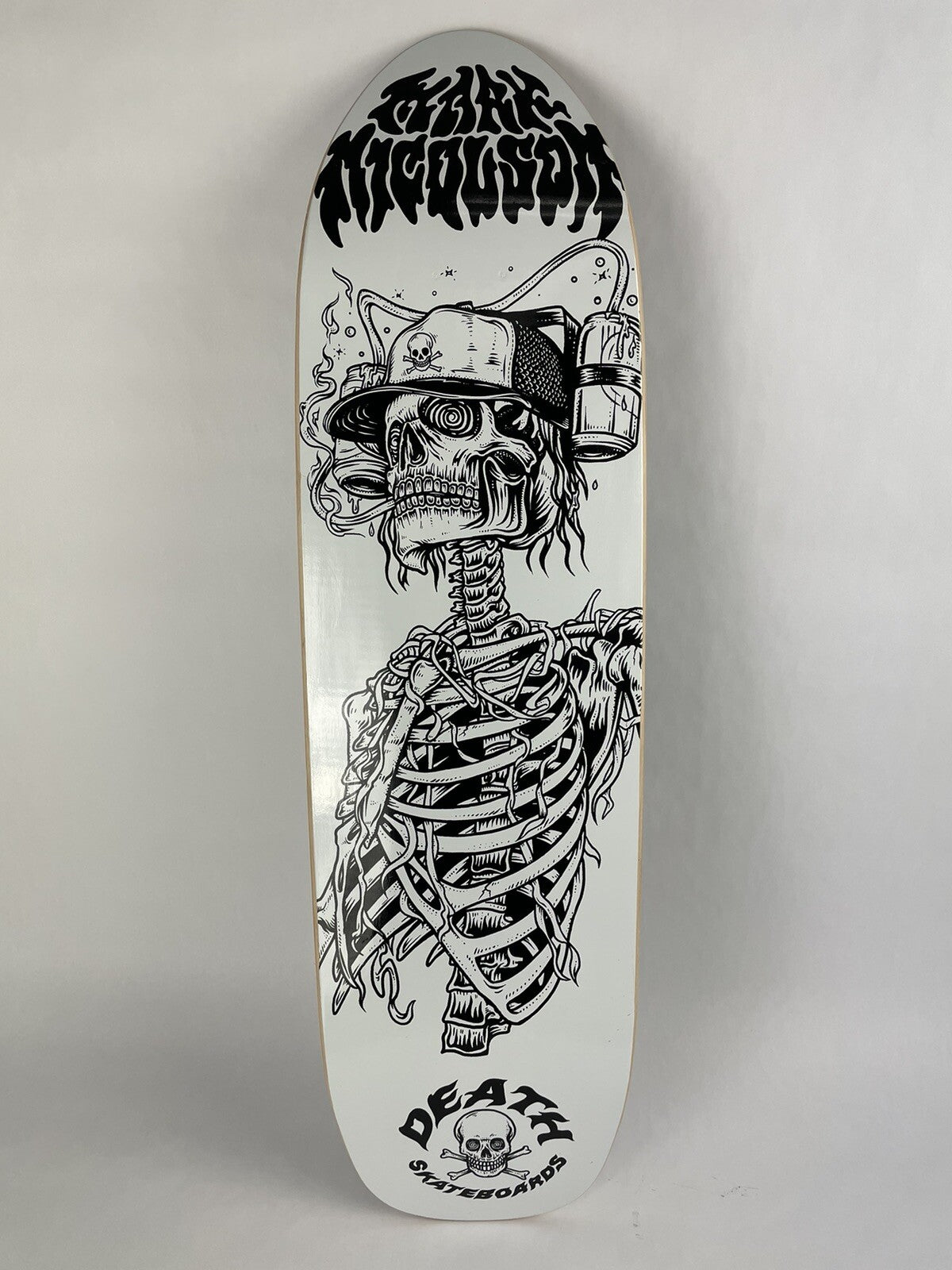 Mark Nicolson Beer Helmet Deck - Death Skateboards POOL Shape 9 "  free shipping