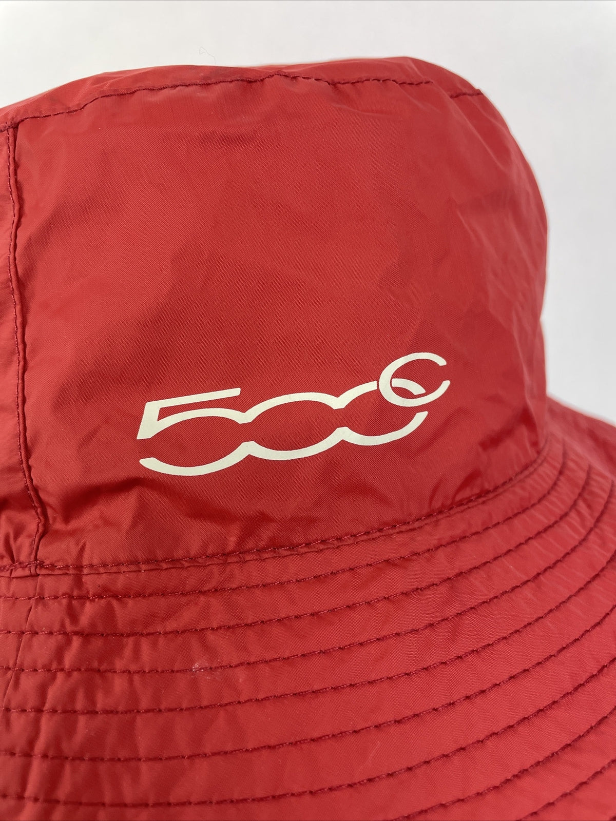 K-WAY x FIAT 500c K.Way Packable Bucket Hat Red - RARE FIND - LOOK