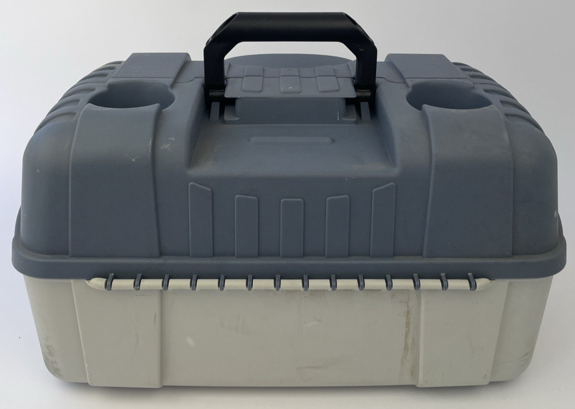 Flambeau 2059 7-Tray Tackle Box Hip Roof Fishing Organizer Blue USA Made 20"