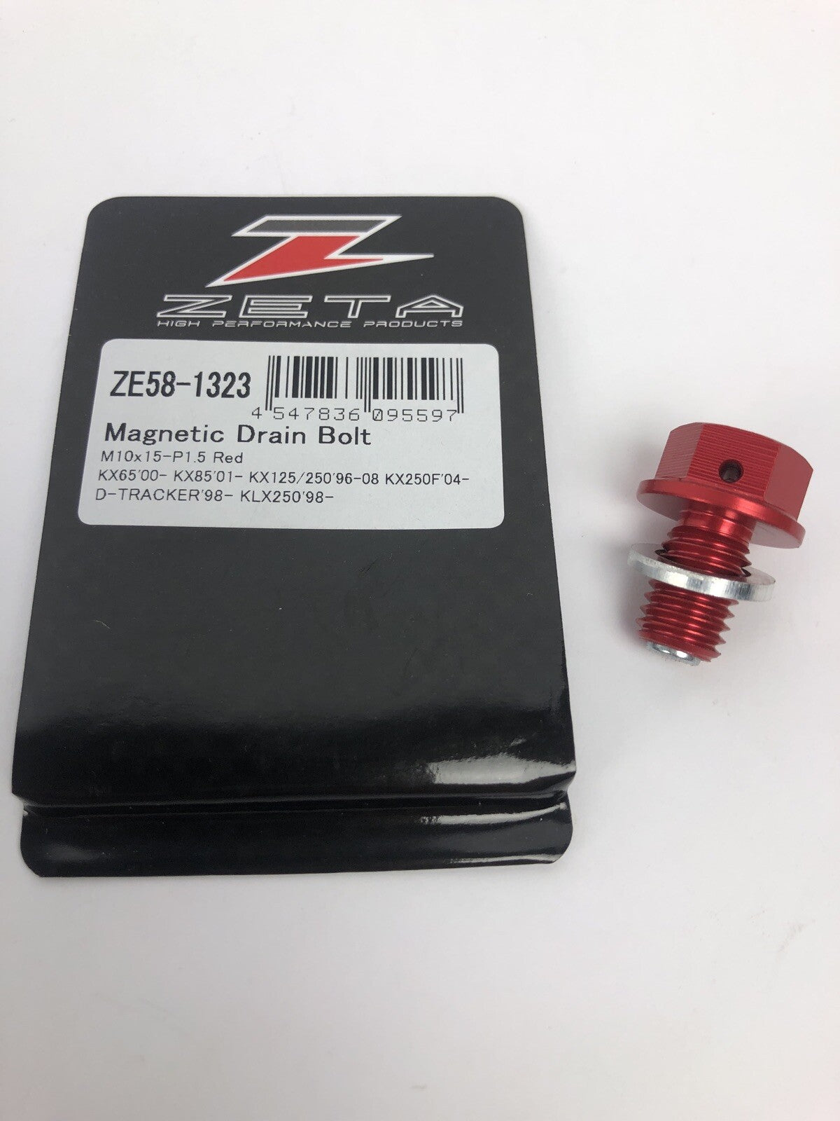 ZETA PERFORMANCE MAGNETIC DRAIN PLUG (RED) PART# ZE58-1323 NEW FSTSHP