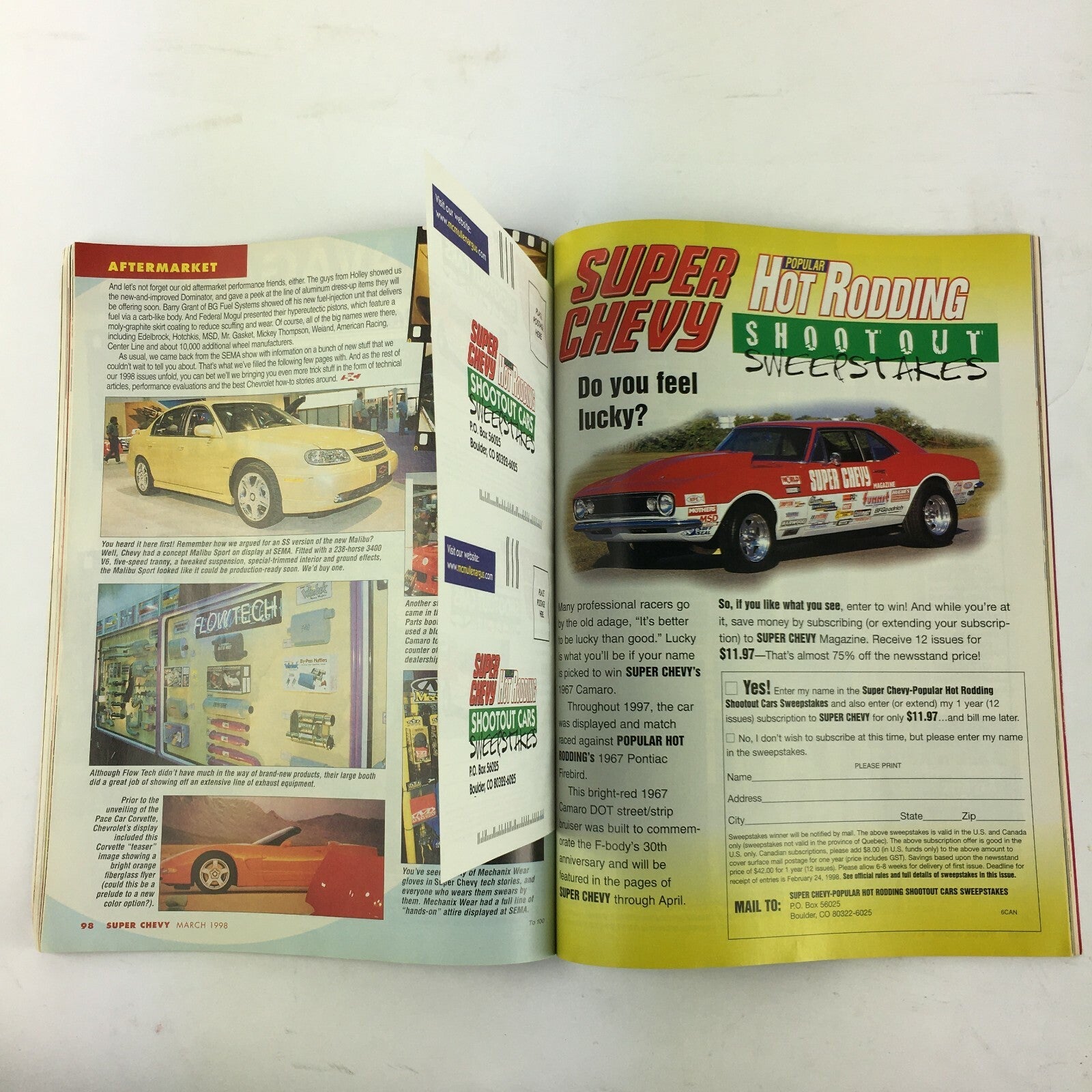 March 1998 Vol 27 Super Chevy Magazine First Look! Rockingham Richmond Virginia