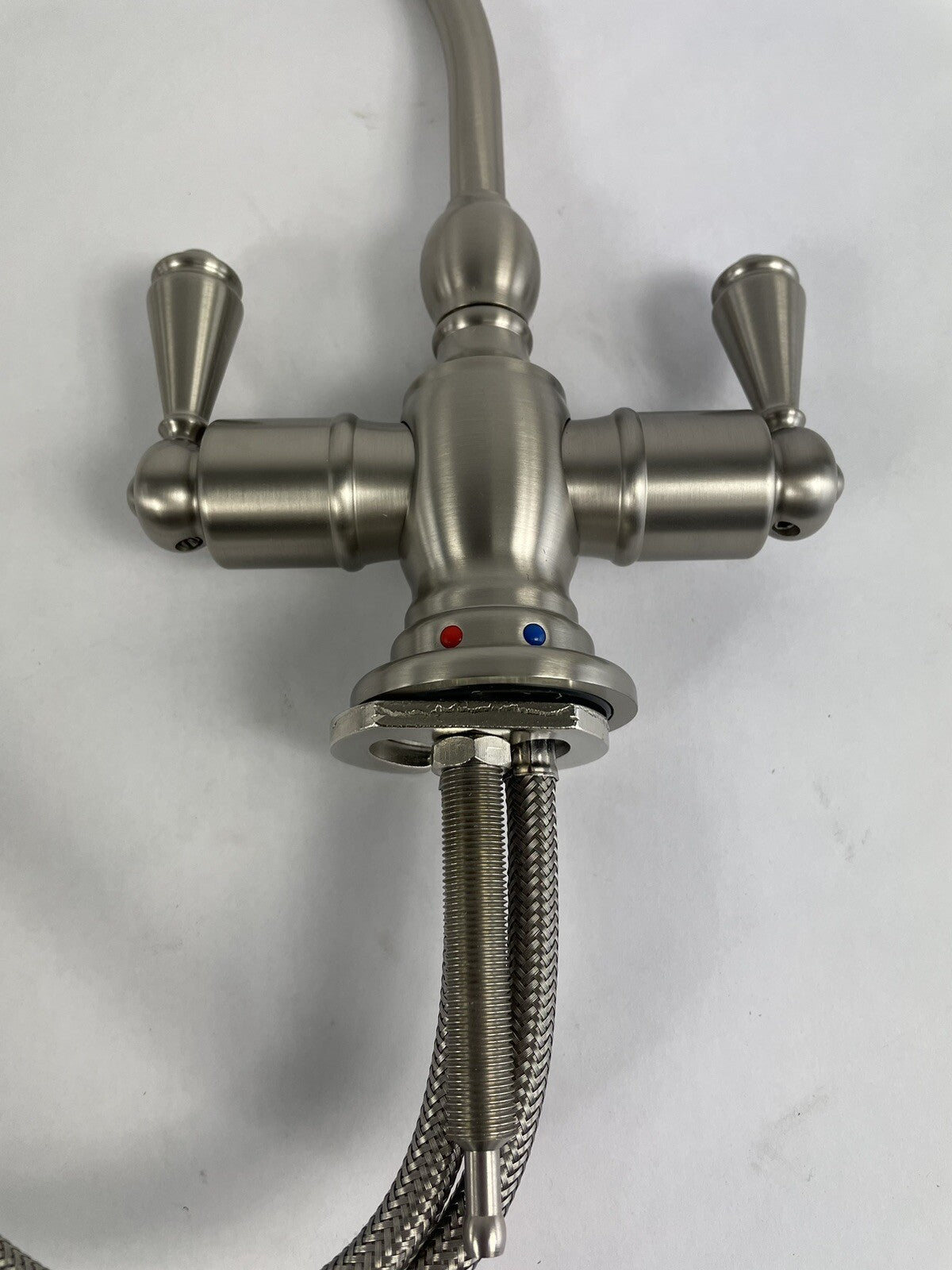 Mountain Plumbing Little Gourmet MT1201 BRN brushed nickel hot and cold kitchen faucet