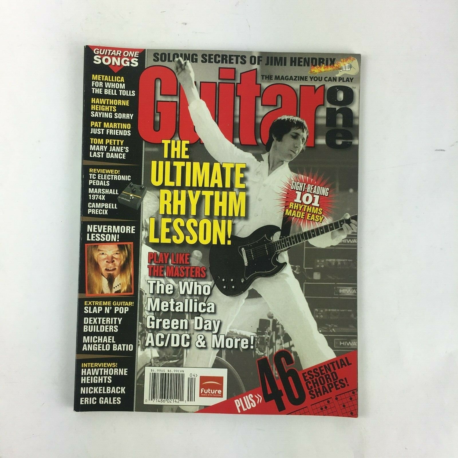 2004 Guitar One Magazine The Ultimate Rhythm Lesson! The Who Metallica Green Day