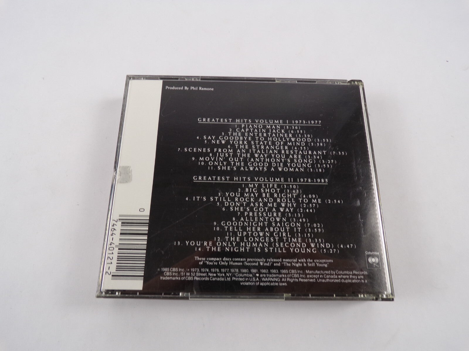 Billy Joel Greatest Hit Volume I & Volume Piano Man Captain Jack The Enter CD#45