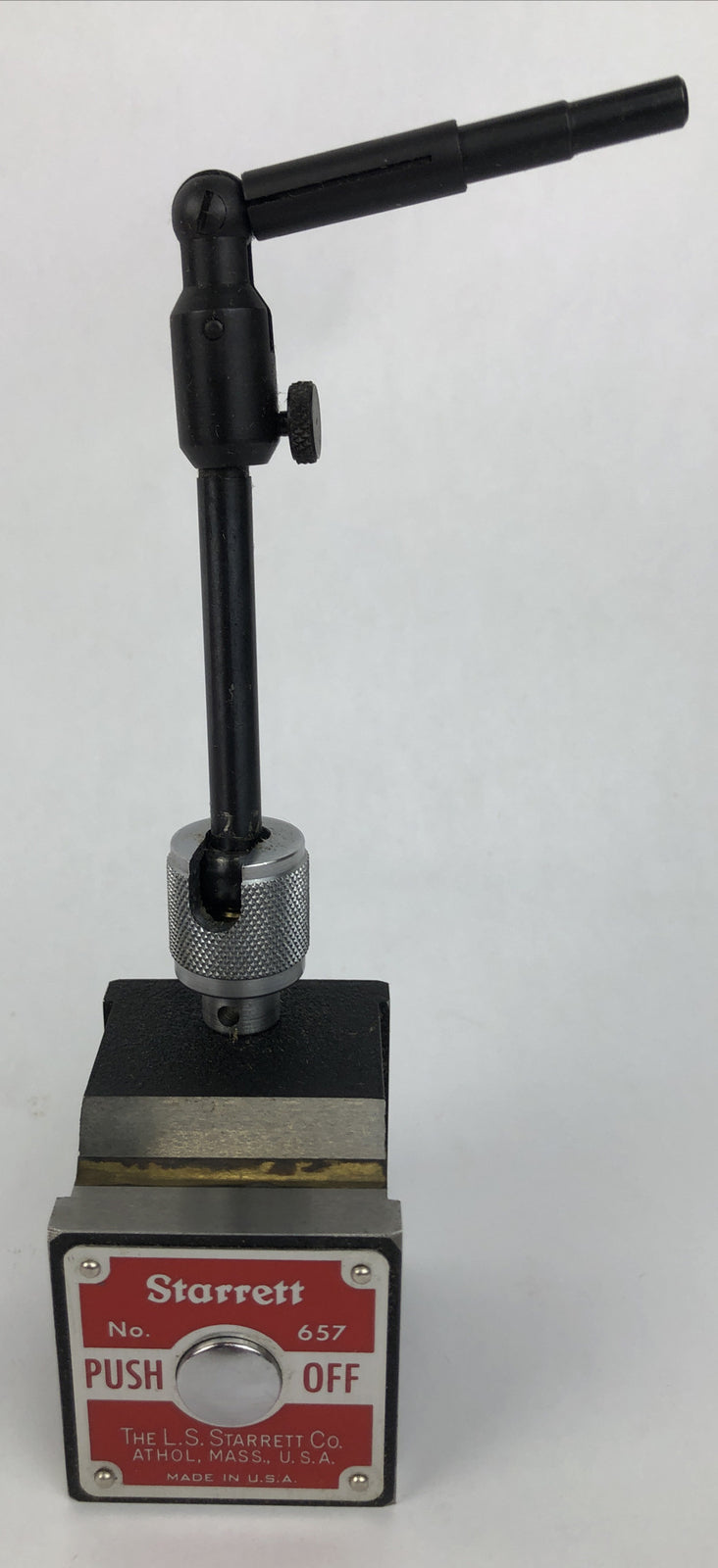 Starrett 657a Magnetic Base and Post Assembly - Mint Condition