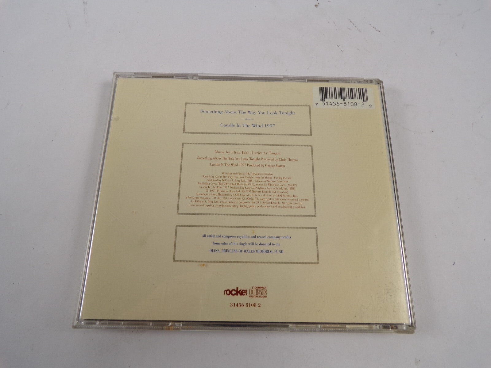 Elton John Something About The Way You Look Tonight Candle In The Wind 1997CD#48