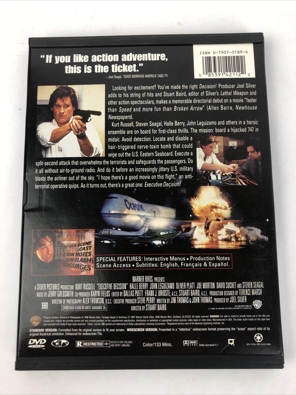 Executive Decision (DVD, 1997) Kurt Russell Mint Disc