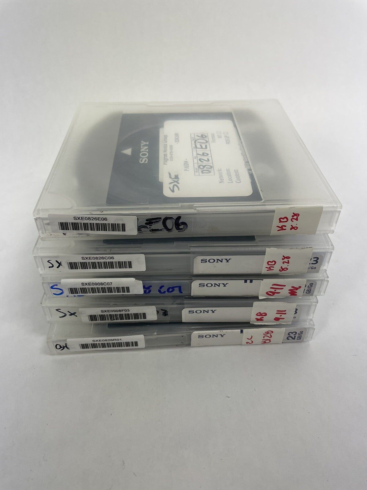 Lot of 5: Sony PFD23A 23GB Rewritable Professional Optical Disc for XDCAM 5-pack