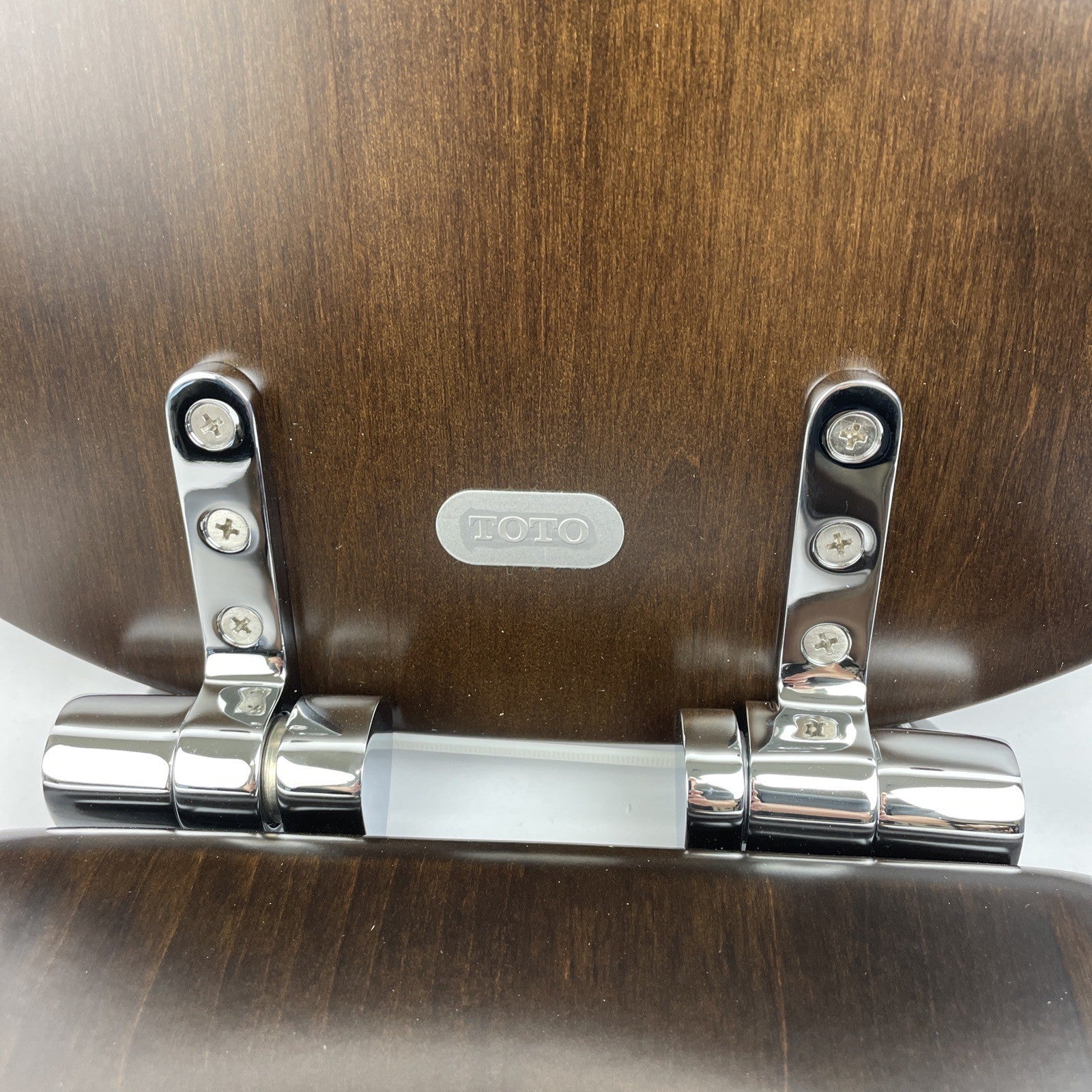 TOTO SS304 Maple SOFTCLOSE TOILET SEAT, ELONGATED CHROME HINGES, MAPLE WOOD