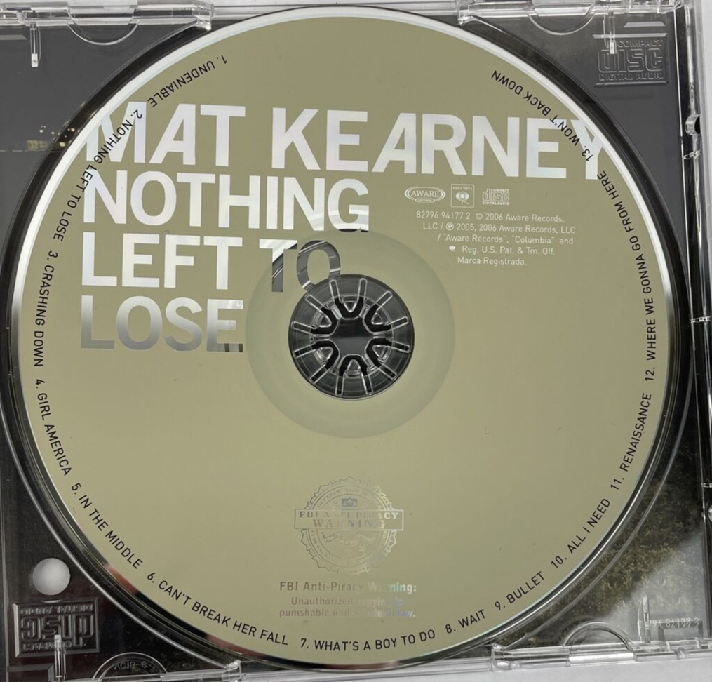 MAT KEARNEY Digital Audio CD " Nothing Left To Lose Music " 2006 Aware Records