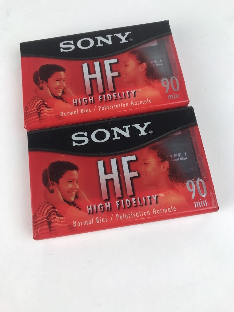 lot of 2 sony hf 90 cassettes NEW AND SEALED