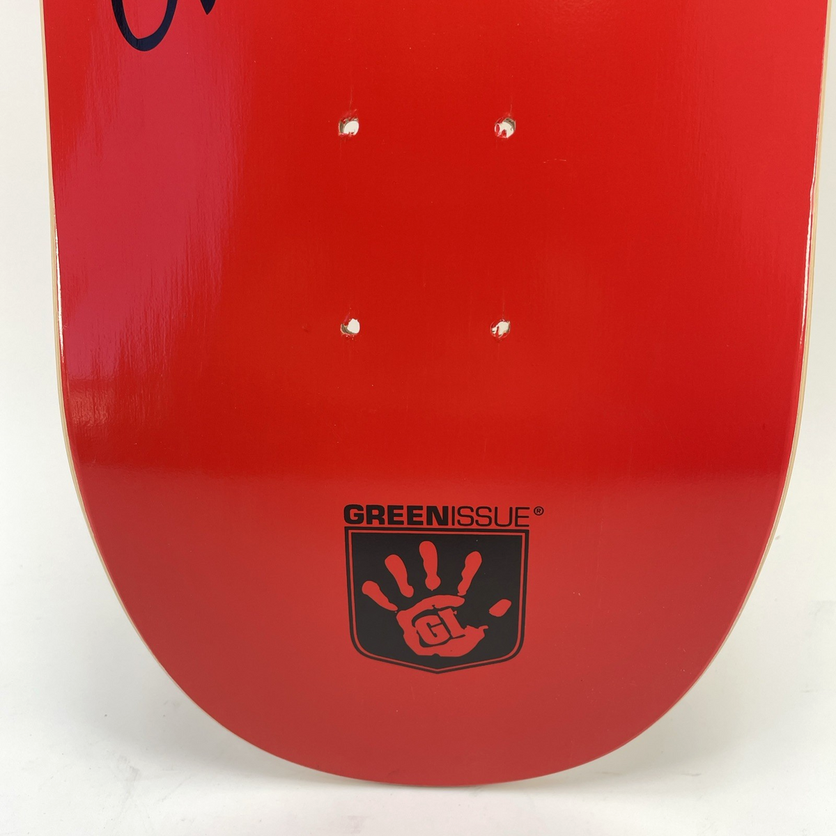 GREEN ISSUE Skateboards RED Fist Militant Products Skateboard Deck 8.5" Rare