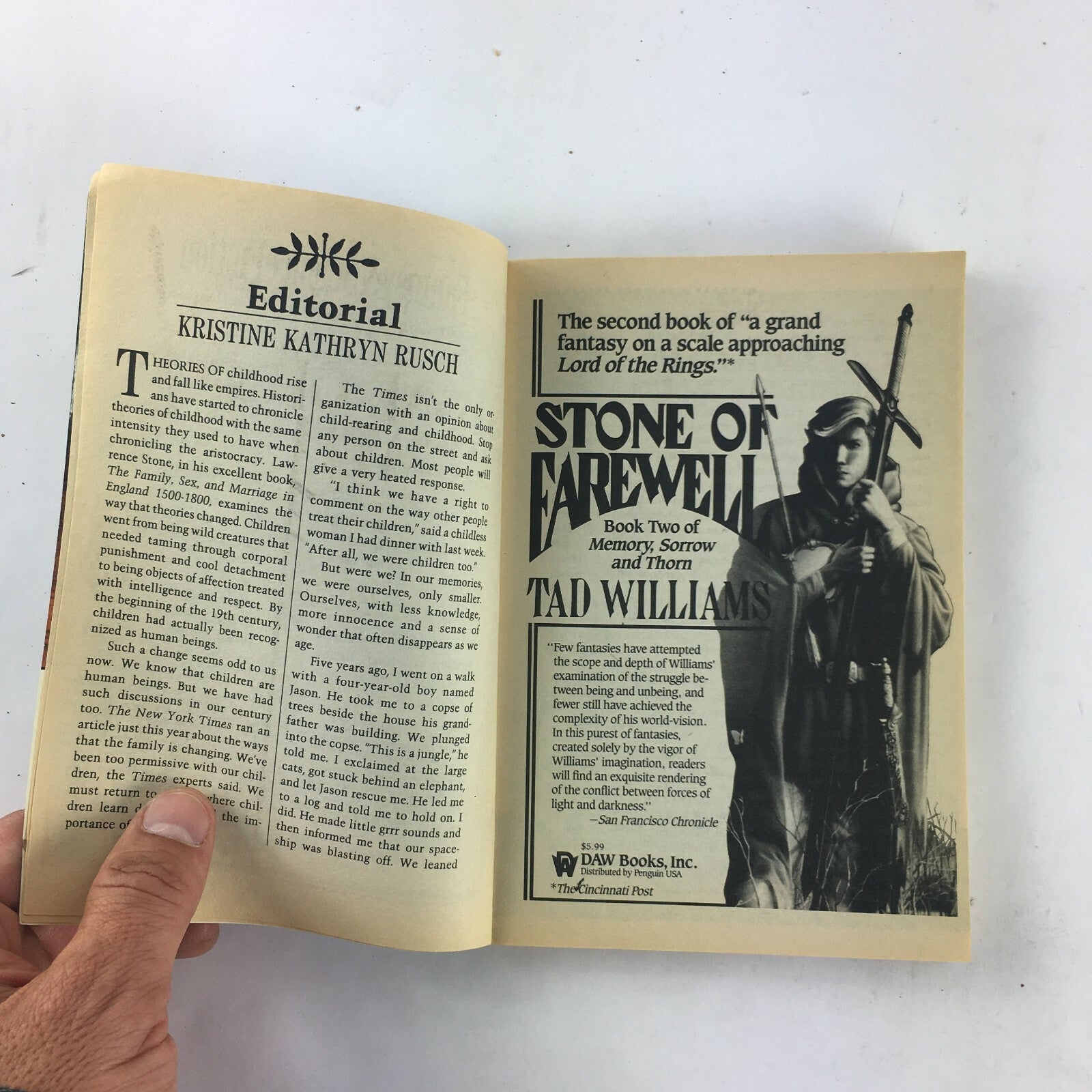 August Fantasy & Science Fiction Magazine The Invisible Worm Brian Stableford
