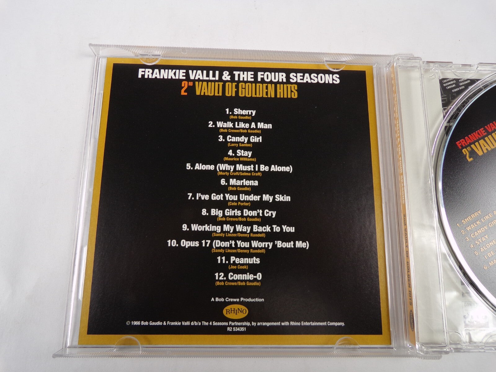 Frankie Valli & The Four Seasons 2nd Vault Of Golden Hits SherryCandy Girl CD#58